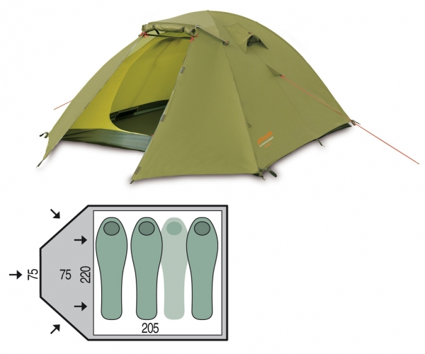 Универсальная палатка BORA 3 от PINGUIN.